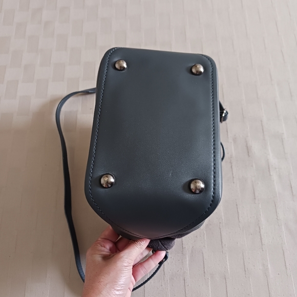 Zac Zac Posen  Suede and Leather Drawstring Bucket Shoulder and/or Crossbody - Picture 8 of 13